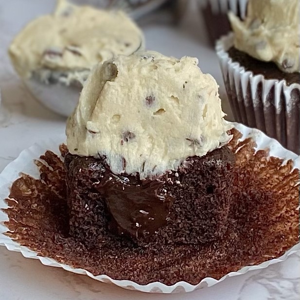 Image of Chocolate Cookie Dough Cupcakes